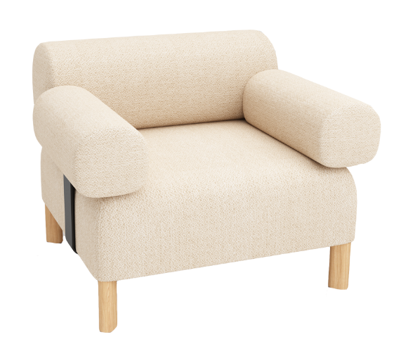 Pebbles Single Seater + 1 Backrest + 2 Armrests