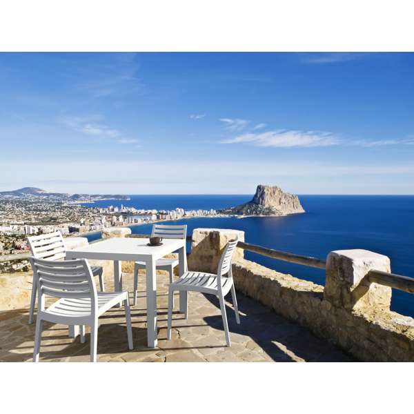 Siesta Ares 80 Table/ Ares Chair  4 Seat Package - White