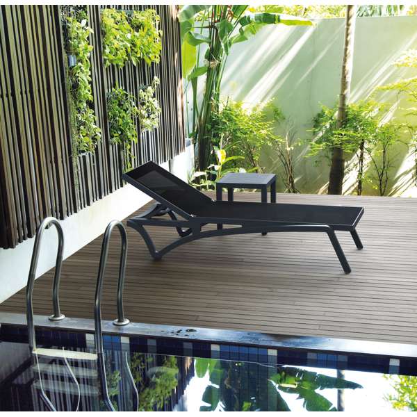 Siesta 2 Piece Pacific Sun Lounger with Ocean Side Table Set