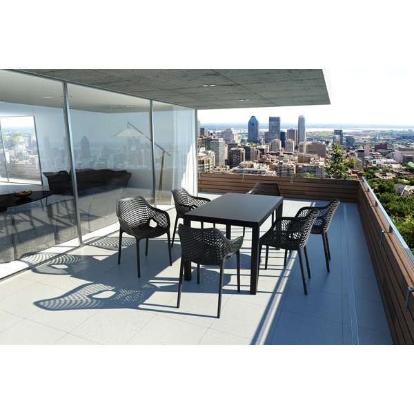 Siesta Ares 140 Table/Air XL Arm Chair  6 Seat Package - White