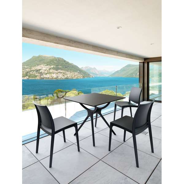 Siesta Air Outdoor Balcony Table Setting with 3 Chairs