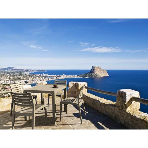 Siesta Ares 80 Table/ Ares Chair  4 Seat Package - Taupe