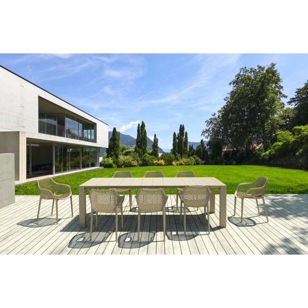 Siesta Vegas XL Table/Air XL Arm Chair  8 Seat Package - Taupe