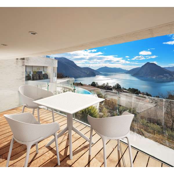 Siesta Sky Table 80/Sky Chair 3 Seat Package - Anthracite