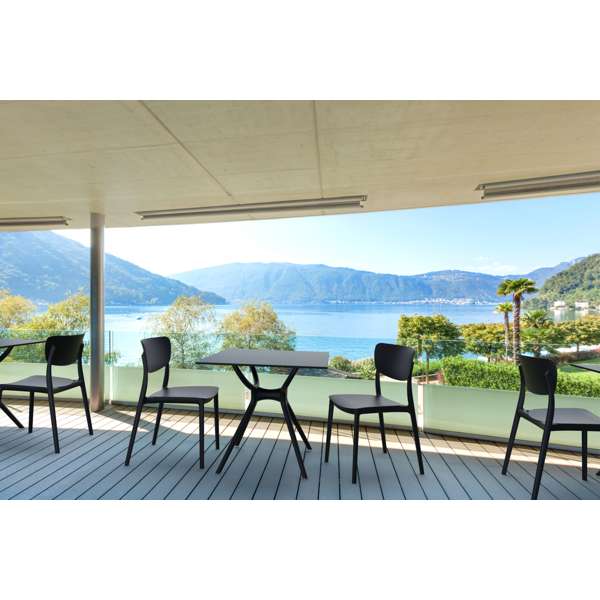 Siesta Air Table 80/Monna Chair 2 Seat Package - White