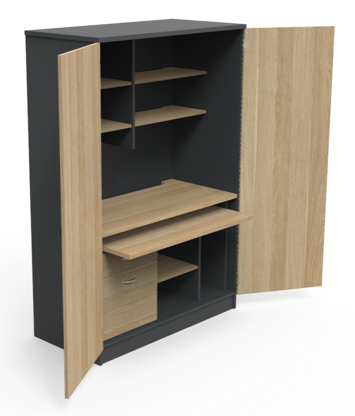 Excel Armoire Storage Cupboard Desk