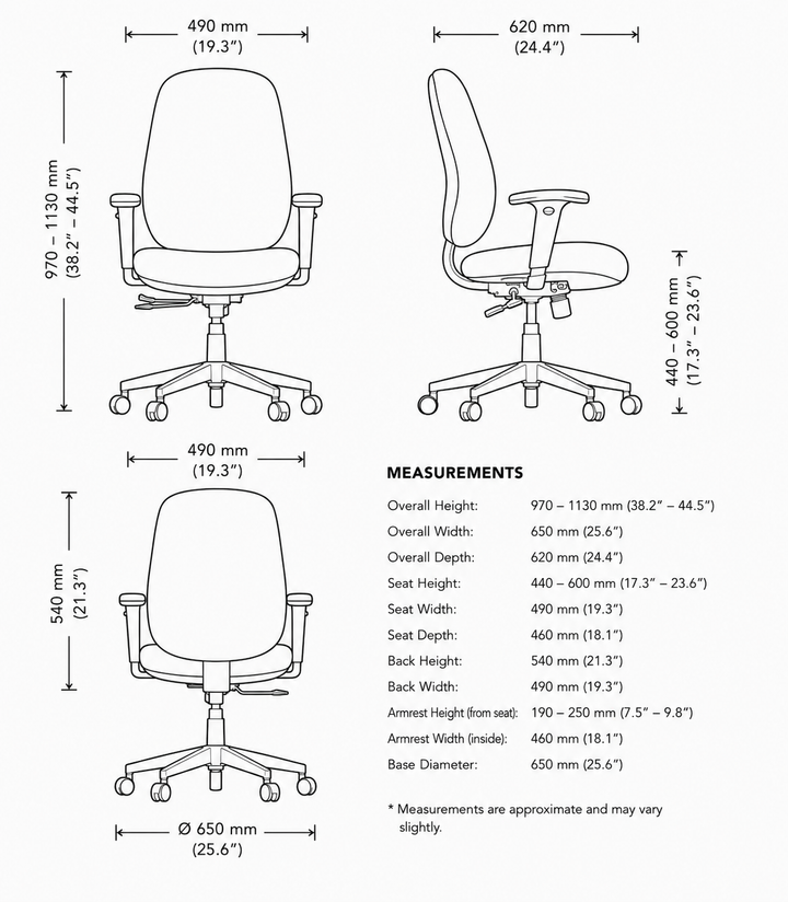 Bomba Heavy Duty Fully Ergonomic Gaslift Office Chair