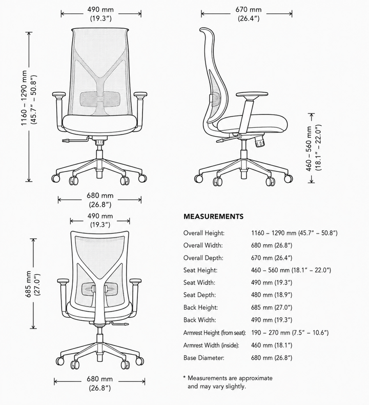 Boss Ergonomic Mesh Executive Office Chair