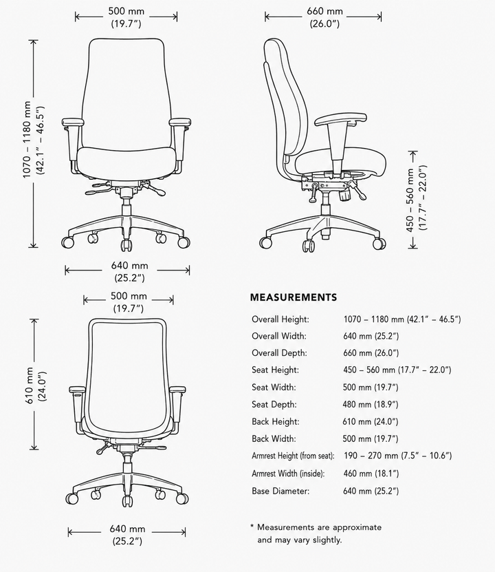 Concord Executive Heavy Duty Fully Ergonomic Office Chair