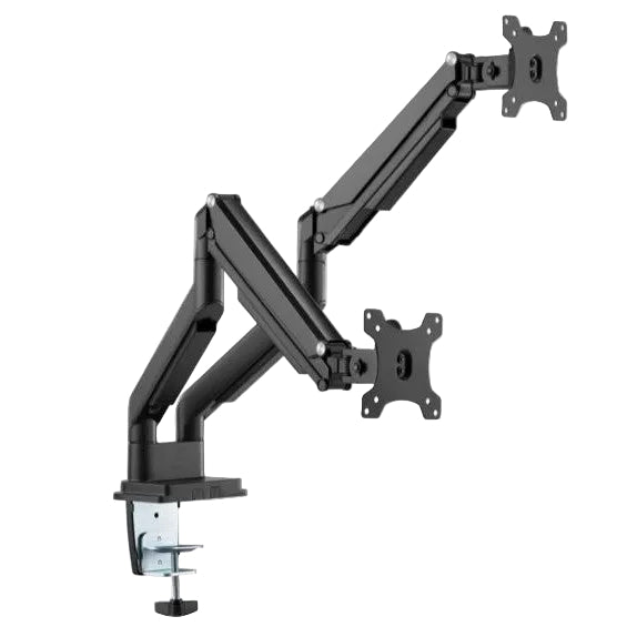 Ergo Black Gas Spring Dual Monitor Arm/Lap Top Provision