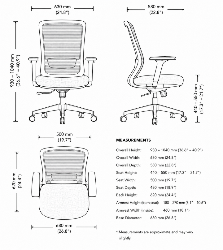Ella White Mesh Ergonomic Gaslift Chair