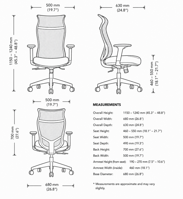 Everest Ergonomic Mesh Executive Office Chair