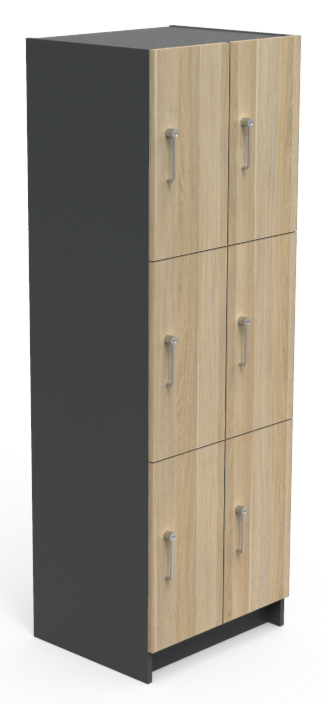 Excel Free Standing Double 3 Door Locker