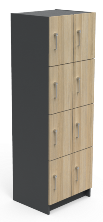 Excel Free Standing Double 4 Door Locker