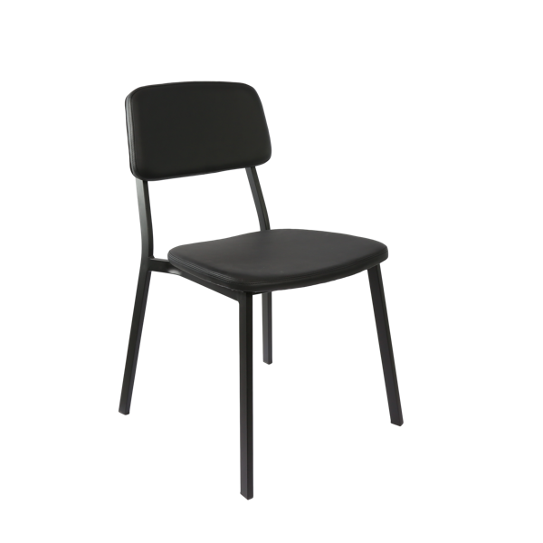 Durafurn Denver Chair - Black Vinyl Seat & Backrest