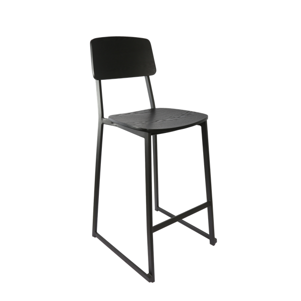 Durafurn Denver Barstool - Black Ply Seat & Backrest