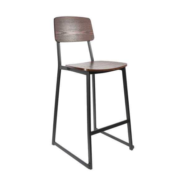 Durafurn Denver Barstool - Dark Natural Ply Seat & Backrest