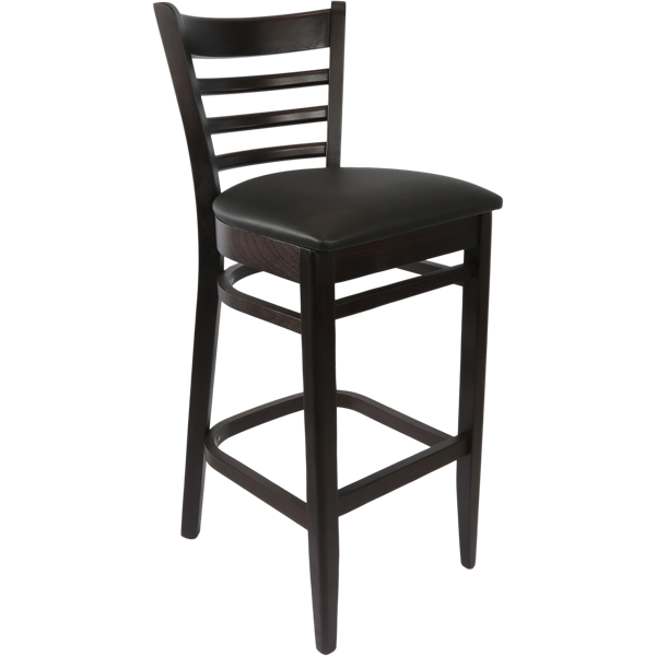 Durafurn Florence Barstool Chocolate - Black Vinyl Seat