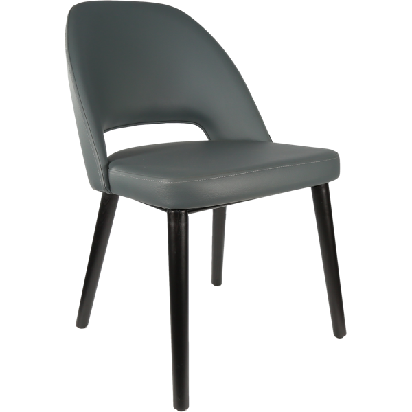 Durafurn Semifreddo Chair - Black Legs/Anthracite Vinyl