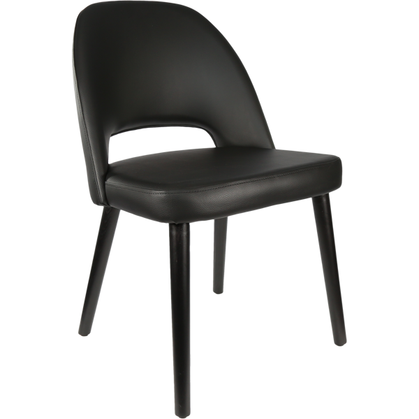 Durafurn Semifreddo Chair - Black Legs/Black Vinyl