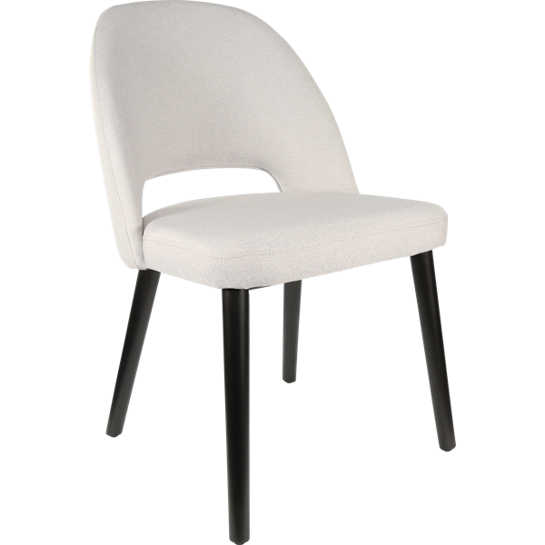 Durafurn Semifreddo Chair - Black Legs/ Light Grey Woven Fabric
