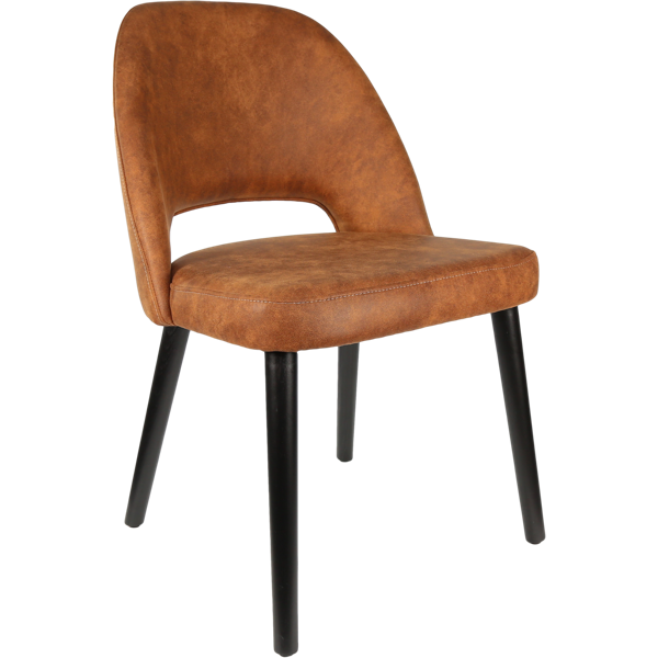 Durafurn Semifreddo Chair - Black Legs/Tan Fabric