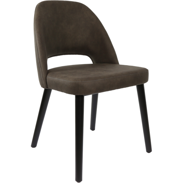 Durafurn Semifreddo Chair - Black Legs/Charcoal Fabric