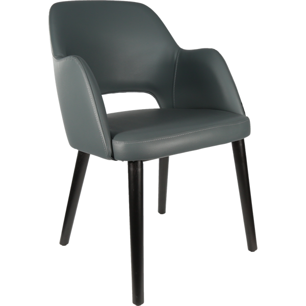 Durafurn Sorbet Chair - Black Legs/Anthracite Vinyl