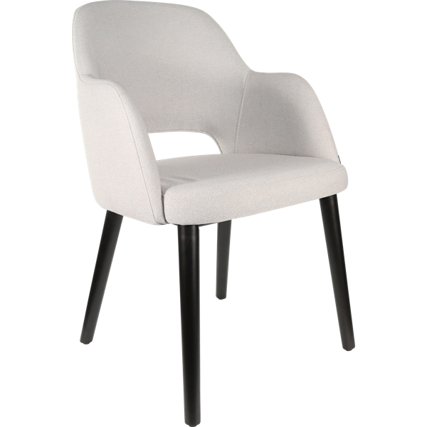 Durafurn Sorbet Chair - Black Legs/ Light Grey Woven Fabric