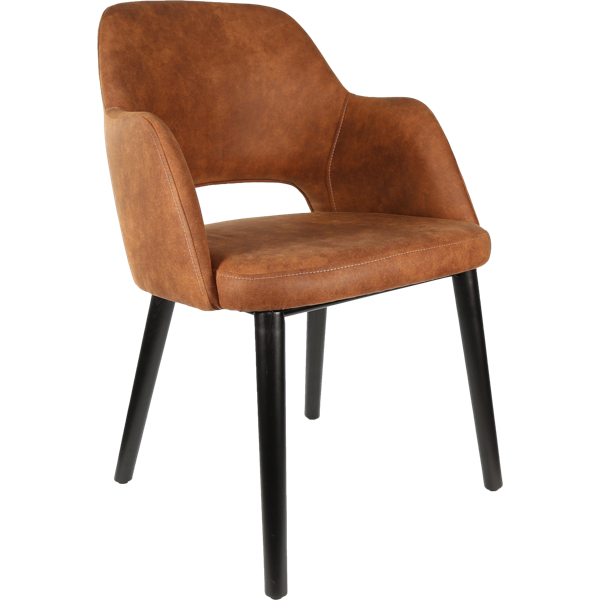 Durafurn Sorbet Chair - Black Legs/Tan Premium Vinyl