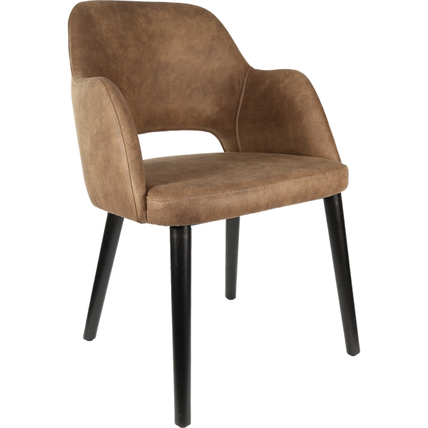 Durafurn Sorbet Chair - Black Legs/Mocha Premium Vinyl
