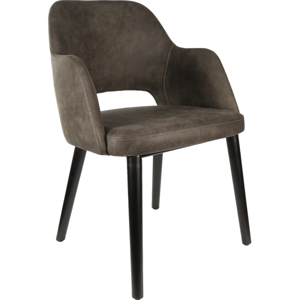 Durafurn Sorbet Chair - Black Legs/Charcoal Premium Vinyl
