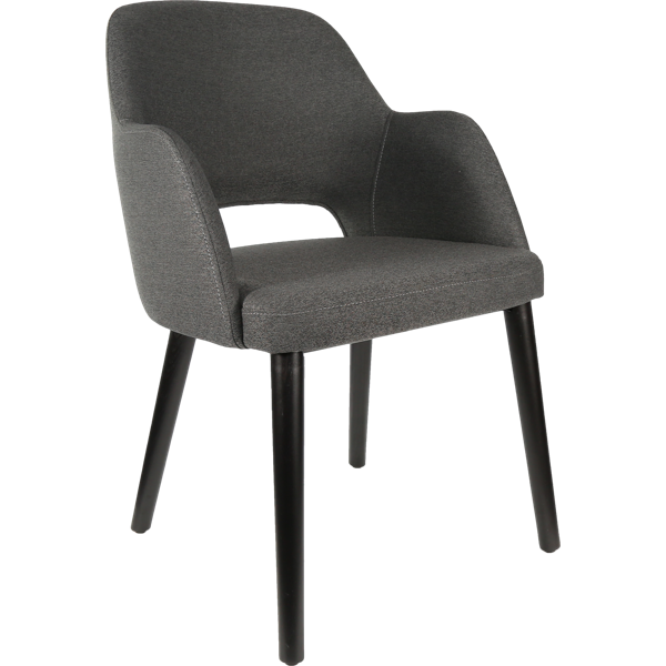 Durafurn Sorbet Chair - Black Legs/Anthracite Woven Fabric