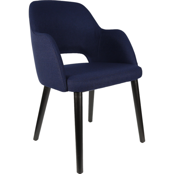 Durafurn Sorbet Chair - Black Legs/Navy Woven Fabric
