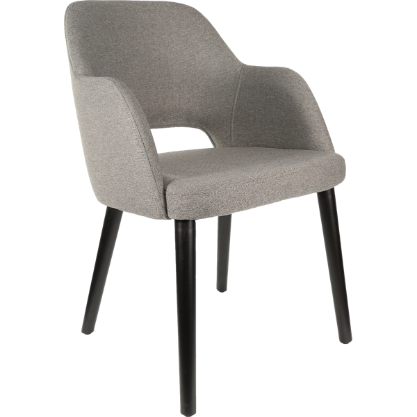 Durafurn Sorbet Chair - Black Legs/Taupe Woven Fabric