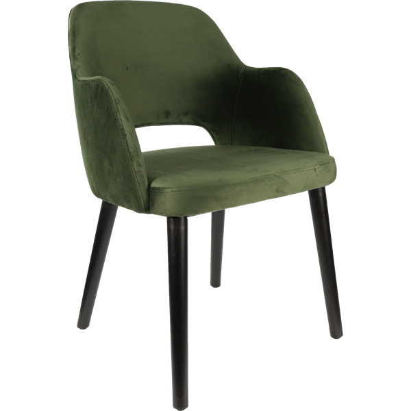 Durafurn Sorbet Chair - Black Legs/Avocado Velvet