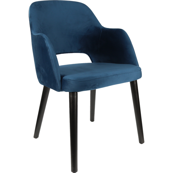 Durafurn Sorbet Chair - Black Legs/Denim Velvet
