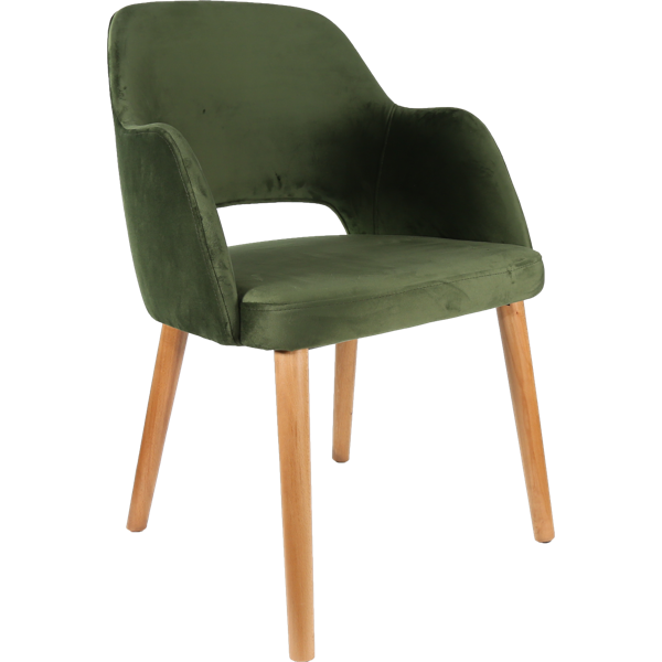 Durafurn Sorbet Chair - Trojan Oak Legs/Avocado Velvet