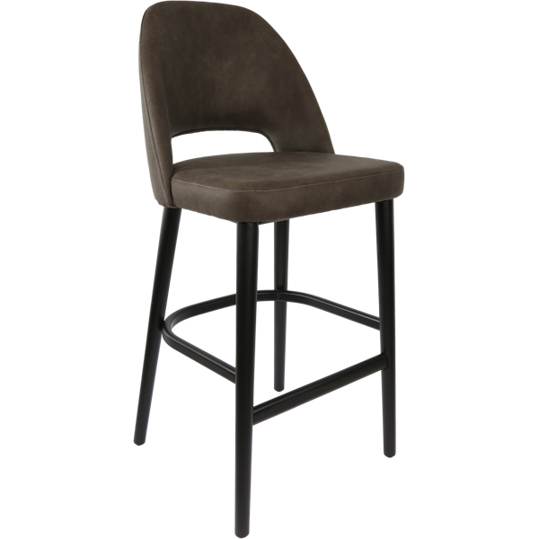 Durafurn Semifreddo Stool - Black Legs/Charcoal Fabric