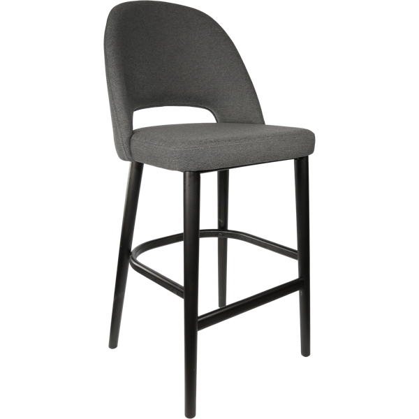 Durafurn Semifreddo Stool - Black Legs/Anthracite Woven Fabric