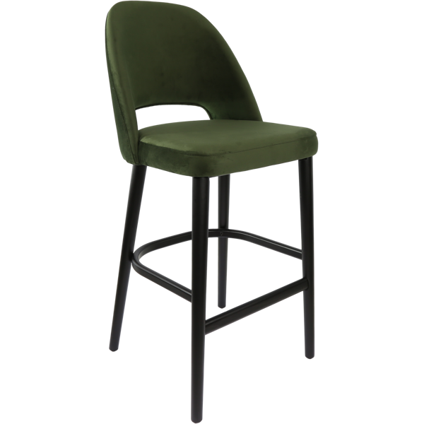Durafurn Semifreddo Stool - Black Legs/Avocado Velvet