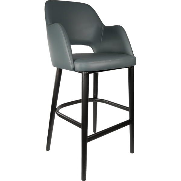 Durafurn Sorbet Stool - Black Legs/Anthracite Vinyl