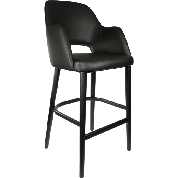 Durafurn Sorbet Stool - Black Legs/Black Vinyl