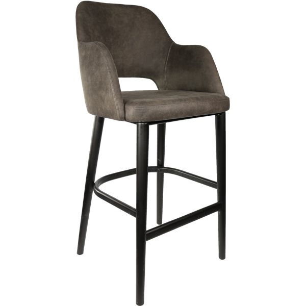 Durafurn Sorbet Stool - Black Legs/Charcoal Premium Vinyl