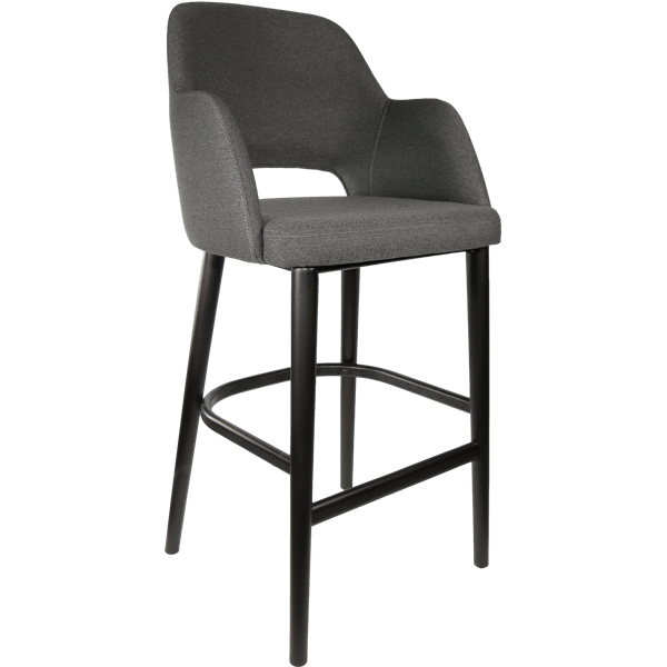Durafurn Sorbet Stool - Black Legs/Anthracite Woven Fabric