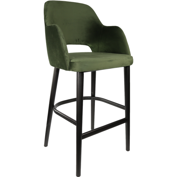Durafurn Sorbet Stool - Black Legs/Avocado Velvet