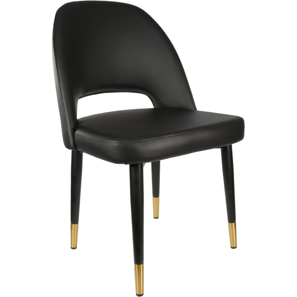Durafurn Semifreddo Chair - Black Metal 450h Legs/Black Vinyl