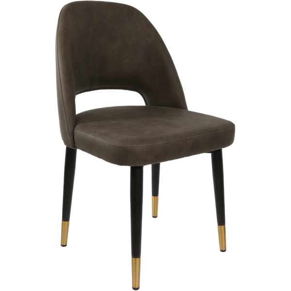 Durafurn Semifreddo Chair - Black Metal 450h Legs/Charcoal Fabric