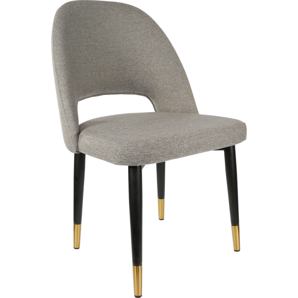 Durafurn Semifreddo Chair - Black Metal 450h Legs/Taupe Woven Fabric