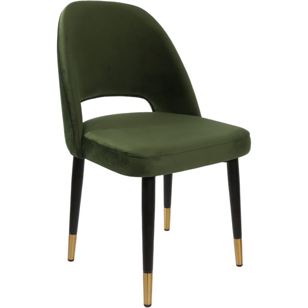 Durafurn Semifreddo Chair - Black Metal 450h Legs/Avocado Velvet